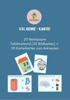 Vorschau - Spiele - XXL Reime - Kartei 20 Reimpaare Tafelmaterial + 20 Karteikarten zum Ankreuzen - Deckblatt
