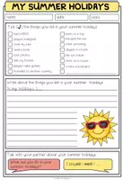 Vorschau - Arbeitsblätter - My summer holidays - Writing/Speaking (2-fach differenziertes Worksheet) - Seite 2