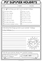 Vorschau - Arbeitsblätter - My summer holidays - Writing/Speaking (2-fach differenziertes Worksheet) - Seite 3