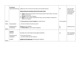Vorschau - Stundenentwürfe - Unterrichtsentwurf - Writing a Cinquain: Summer holiday (interaktives PDF) - Seite 3