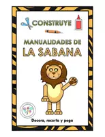 Vista previa - Manualidades / Dibujos para colorear - Bundle Paquete Crafts Construye Sabana Puzzle Rompecabezas Animales - página 1