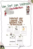 Vorschau - Unterrichtsreihen - UR5 Vom Dorf zum Weltreich: Das Antike Rom - 2. Stunde: Wahrheit oder Legende - Wie entstand Rom? (Partnerpuzzle, Vergleich) - Deckblatt