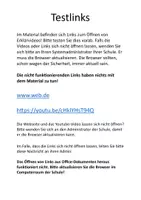 Vorschau - Anderer Materialtyp - Testlinks - Deckblatt