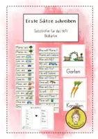 Vorschau - Arbeitsblätter - Erste Sätze schreiben für die 1. Klasse - Deckblatt