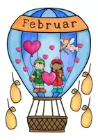 Vorschau - Mal- und Bastelvorlagen - Geburtstagskalender Heißluftballons - Seite 2