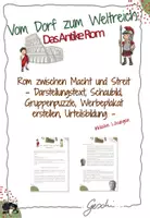 Vorschau - Unterrichtsreihen - UR5 Vom Dorf zum Weltreich: Das Antike Rom - 6. Stunde: Rom zwischen Macht und Streit (Gruppenarbeit, Werbeplakate, inkl. Lösungen) - Deckblatt