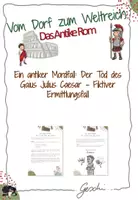 Vorschau - Unterrichtsreihen - UR5 Vom Dorf zum Weltreich: Das Antike Rom - 7. Stunde: Ein antiker Mordfall Der Tod des Gaius Julius Caesar (Internetrecherche, fiktiver Mordfall, Urteilsbildung) - Deckblatt