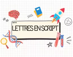 Aperçu - Affichage - Lettres en script à afficher - Thème scientifique - Page 1