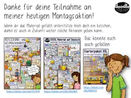 Vorschau - Spiele - Schuljahresanfang und Schuljahresende - 50 Gesprächskarten Paket (D/E) - Seite 1