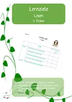 Vorschau - Arbeitsblätter - Lesen und Leseverstehen - kindgerechte Lernzielformulierung - Deckblatt
