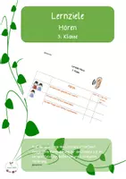 Vorschau - Arbeitsblätter - Hören und Hörverstehen - kindgerechte Lernzielformulierung - Deckblatt