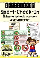 Vorschau - Poster - Sport-Check-In - Sicherheitscheck vor dem Sportunterricht (Ritual, Klassenmanagement, Bildkarten) - Deckblatt
