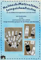 Vorschau - Anderer Materialtyp - Mutmach-/Motivations-Lesezeichen/Karten zum Ausdrucken z.B. als Willkommensgeschenk - Deckblatt
