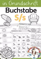 Vorschau - Arbeitsblätter - Buchstabe S / s - Einführung in GRUNDSCHRIFT - inklusive Geschichte und Puzzle - Deckblatt