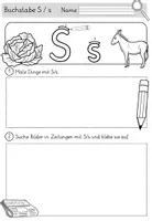 Vorschau - Arbeitsblätter - Buchstabe S / s - Einführung in GRUNDSCHRIFT - inklusive Geschichte und Puzzle - Seite 3