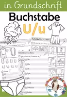 Vorschau - Arbeitsblätter - Buchstabe U / u - Einführung in GRUNDSCHRIFT - inklusive Geschichte und Puzzle - Deckblatt