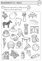 Vorschau - Arbeitsblätter - Buchstabe V / v - Einführung in GRUNDSCHRIFT - inklusive Geschichte und Puzzle - Seite 2