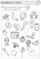 Vorschau - Unterrichtsreihen - Buchstabe B / b - Einführung inklusive Geschichte und Puzzle - Buchstabeneinführung Arbeitsblätter - Seite 2