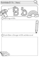 Vorschau - Unterrichtsreihen - Buchstabe B / b - Einführung inklusive Geschichte und Puzzle - Buchstabeneinführung Arbeitsblätter - Seite 3