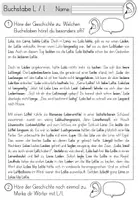 Vorschau - Arbeitsblätter - Buchstabe L / l - Einführung inklusive Geschichte - Buchstabeneinführung und Puzzle - Seite 1