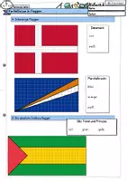 Vorschau - Arbeitsblätter - Bruchrechnung / Brüche - Verhältnisse in Flaggen (2 doppels. Arbeitsbl.) - Seite 3