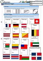 Vorschau - Arbeitsblätter - Bruchrechnung / Brüche - Verhältnisse in Flaggen (2 doppels. Arbeitsbl.) - Seite 1