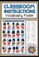 Vorschau - Arbeitsblätter - Classroom Instructions - Vocabulary Poster (Farbe und s/w) - Deckblatt