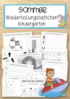 Vorschau - Arbeitsblätter - Sommerheftchen für den Kindergarten - Deckblatt