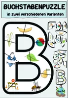 Vorschau - Arbeitsblätter - Buchstabenpuzzle "B" mit Anlauten - 2-fach differenziert - DaZ / Deutsch - Deckblatt