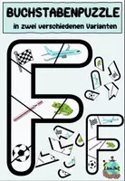 Vorschau - Arbeitsblätter - Buchstabenpuzzle "F" mit Anlauten - 2-fach differenziert - DaZ / Deutsch - Deckblatt