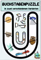 Vorschau - Arbeitsblätter - Buchstabenpuzzle "U" mit Anlauten - 2-fach differenziert - DaZ / Deutsch - Deckblatt
