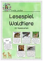 Vorschau - Spiele - Lesespiel Waldtiere - Deckblatt