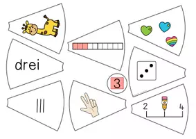 Vorschau - Unterrichtsreihen - Zahlen 1 bis 10 - Arbeitsheft & 10 Mini-Legekreise - Seite 3