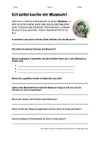 Vorschau - Arbeitsblätter - KUNST: Ich untersuche ein Museum (Word/Pages/PDF) - Seite 1
