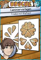Vorschau - Bildkarten - Bruchrechnung - Laminiervorlagen - Waffeln Freebie - Deckblatt