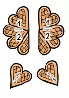 Vorschau - Bildkarten - Bruchrechnung - Laminiervorlagen - Waffeln Freebie - Seite 2