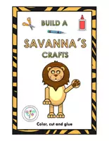 Vista previa - Manualidades / Dibujos para colorear - BUILDS SAVANNA LION CONSTRUYE LEON SABANA ANIMALES SALVAJES - Portada