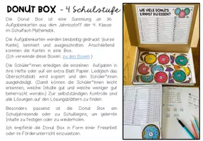Vorschau - Fördermaterial/Inklusion - MATHEMATIK - DONUT BOX (4. Schulstufe) 36 Aufgabenkärtchen zum Jahresstoff - Seite 2