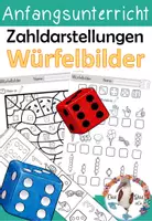 Vorschau - Arbeitsblätter - Würfelbilder - Würfel - Zahldarstellungen 1. Klasse Mathe - Deckblatt
