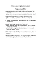 Vorschau - Arbeitsblätter - Fragen zum Film "Alles was wir geben mussten" - Deckblatt