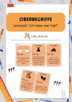 Vorschau - Spiele - Lesespiel Oberbegriffe, Sammelbegriffe: Ich habe wer hat? - Deckblatt