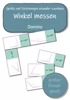Vorschau - Stationenlernen - Winkel messen - Domino (Legespiel) - Deckblatt