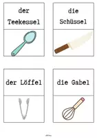 Vorschau - Arbeitsblätter - Was passt? - Küchenutensilien/ Gegenstände Küche - Seite 3