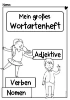 Vorschau - Arbeitsblätter - Wortarten Heft (Nomen, Verb, Adjektiv) - Seite 1