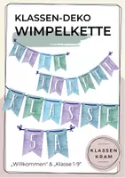 Vorschau - Poster - Klassen-Deko Wimpelkette - Deckblatt