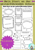 Vorschau - Arbeitsblätter - Mein Start an der weiterführenden Schule (Klasse 5) - Deckblatt