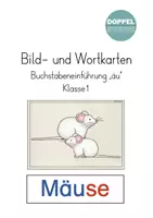 Vorschau - Bildkarten - Bild- und Wortkarten Buchstabeneinführung "äu" - Deckblatt