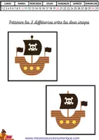 Aperçu - Matériel pour travaux manuels / dessin - Mon cahier d'activités des pirates (offert) - Page 2