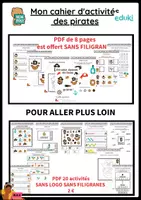 Aperçu - Matériel pour travaux manuels / dessin - Mon cahier d'activités des pirates (offert) - Page de couverture