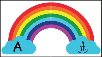 Aperçu - Jeux - L'arc en ciel de l'alphabet - Page 2